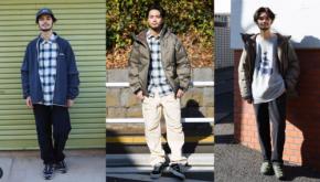 ダウンジャケット+ネルシャツ+フリースパンツ。温もりあふれる3アイテムで着回しにトライ。【買えるGO OUT】