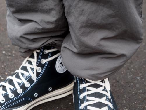 BLUCO.INC（ブルコ） とGO OUTの、「ナイロンシープボアパンツ-GO OUT ver.」