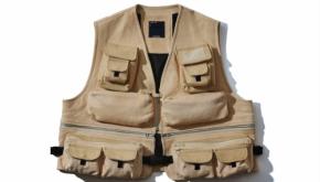 白鞣しレザーが存在感バツグンの、ミーンズワイル流ラゲッジベスト。