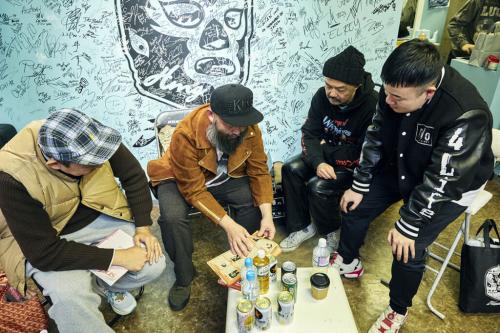 金 峯新（BEAMS CREATIVE）／中島貴大（スタイリスト）／西村皓治（ハオミンショップ店主）／高専（会社員）