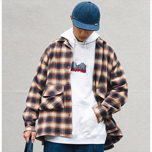 FILTER017 FILTER017® フランネルチェック柄オーバーサイズシャツ