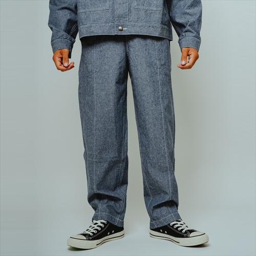 BIGMIKE シャンブレー イージーパンツ