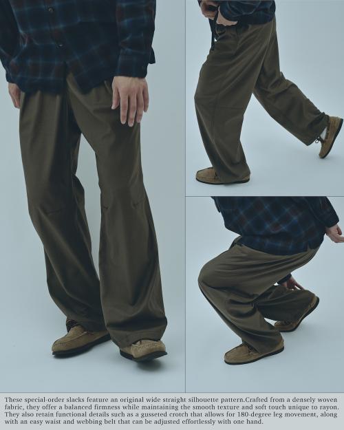 Gramicci×JOURNAL STANDARDのストレート タック スラックス
