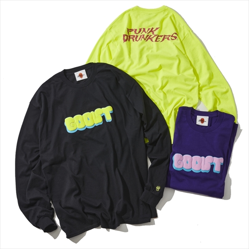 PUNK DRUNKERS×GO OUT ［PDSxGOOUT］プクッとロゴロンTEE