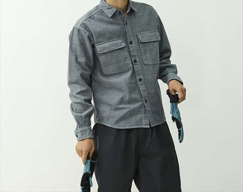 ROKX INDIGO HEMP SHIRT L/S