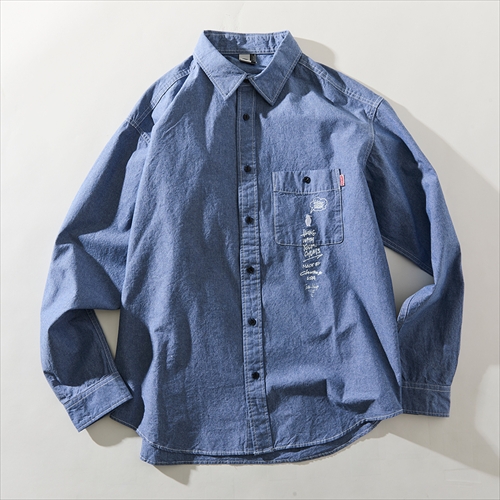 守矢努 Chambray L/S Shirt