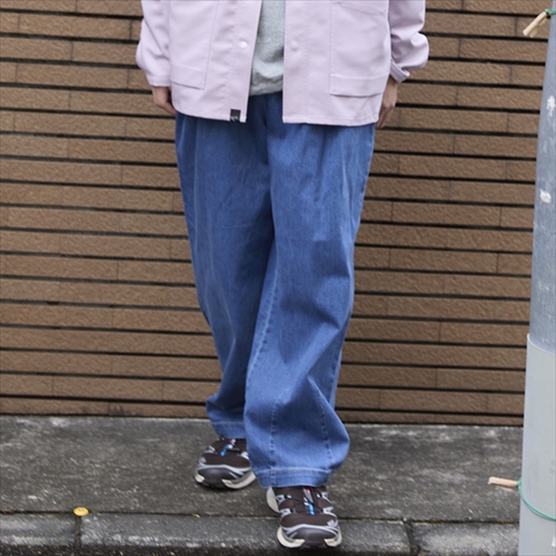 gym master 10ozストレッチデニム ツータックパンツ