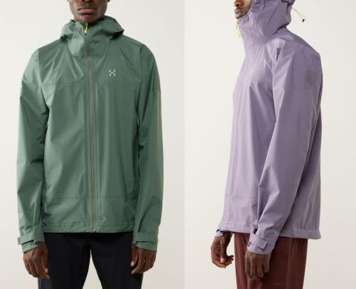 Haglöfs／L.I.M Airak 2,5L Jacket【左】chlorophyll green【右】purple fog着画