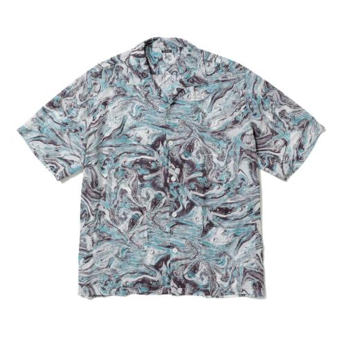FILL THE BILLのMARBLE OPEN COLLAR SHIRT