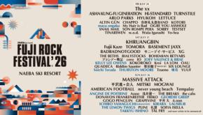 「FUJI ROCK FESTIVAL ’26」第2弾アーティスト13組を発表！オフィシャルグッズに新アイテム登場。
