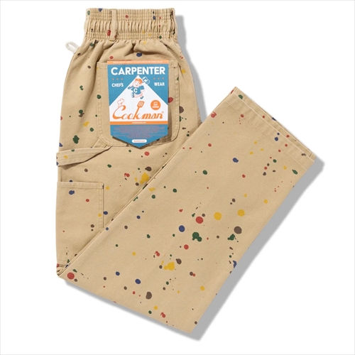 Cookman Carpenter's Pants Washed Duck Canvas Sauce Splash Beige