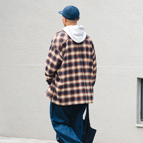 FILTER017 FILTER017® フランネルチェック柄オーバーサイズシャツ