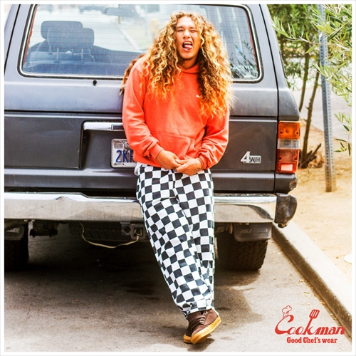 Chef Pants Semiwide11oz Washed Duck Canvas Checker Black