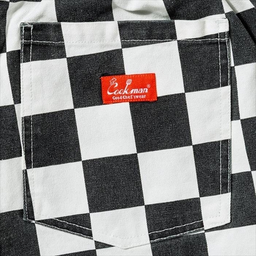 Chef Pants Semiwide11oz Washed Duck Canvas Checker Black