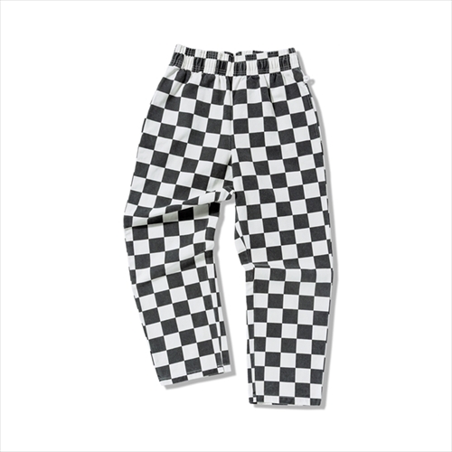 Chef Pants Semiwide11oz Washed Duck Canvas Checker Black