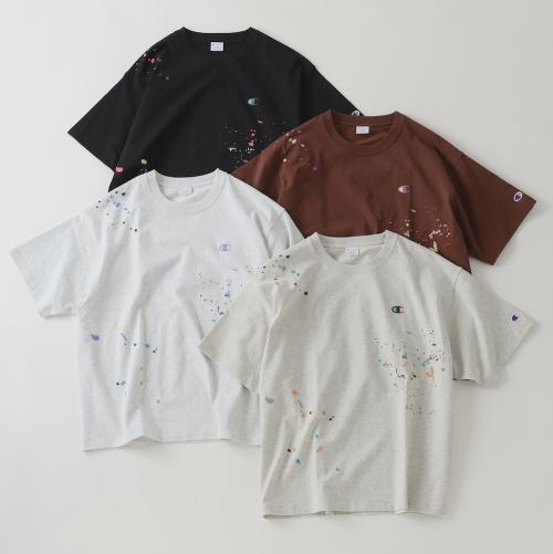 JS relume×CHAMPION 別注 刺繍スプラッシュ Tシャツ
