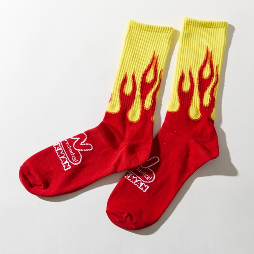 Rib Crew Socks Wienerschnitzel Flame