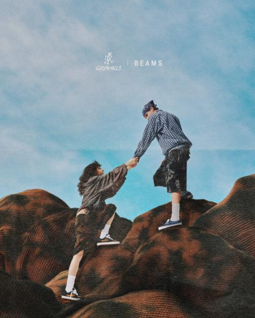 BEAMS×GramicciのWaffle Cargo Shorts