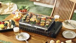 イワタニの新作グリル“ワイドBBQグリル”は焼き面積が約2倍に。大人数のBBQを快適にするワイド設計。