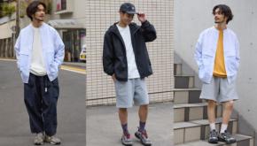 シャツ・Tシャツ・ショーツを使った街／アウトドア両用の着回し初夏スタイル。【買えるGO OUT】