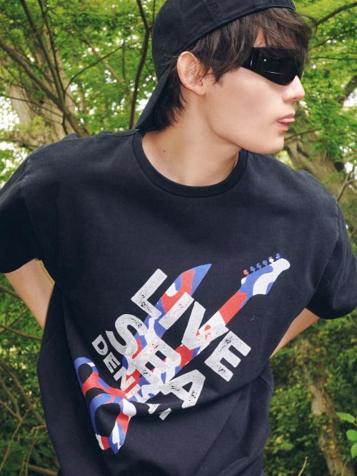 DENHAM × WDS LIVE SEA DH TEE BLACK