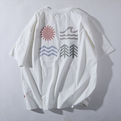 PRM CLOTH STITCH EMB TEE