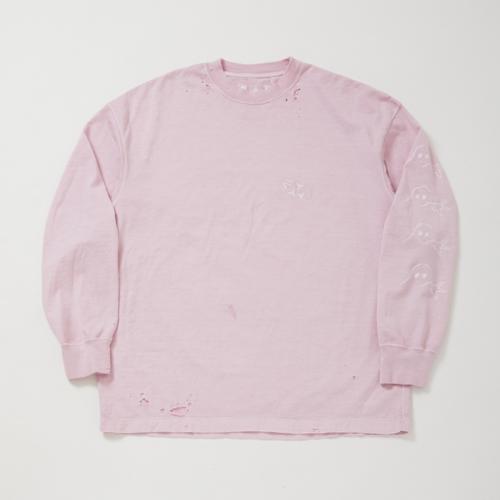KREVA×ALMOSTBLACKのDAMEGE DYEING LONG SLEEVE T