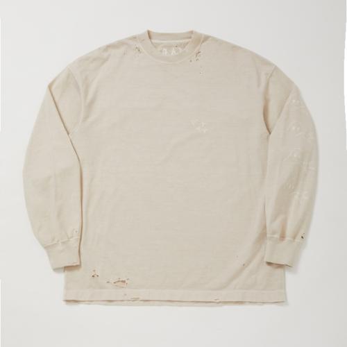 KREVA×ALMOSTBLACKのDAMEGE DYEING LONG SLEEVE T