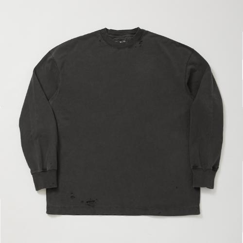 KREVA×ALMOSTBLACKのDAMEGE DYEING LONG SLEEVE T