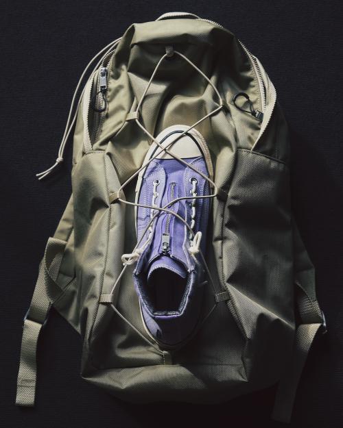 SPINGLE × nonnative<br /> DWELLER TRAINER 2 HI<br /> COTTON TWILL OMBRE CHECK by Rafu<br /> WITH GORE-TEX