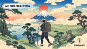 サロモンと富士吉田市とのパートナーシップから誕生したカプセルコレクション。富士山が着想源のトレイルシューズとバックパックをチェック。