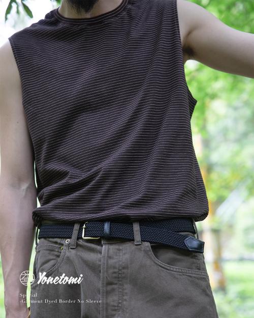 米富繊維×LOFTMAN Garment Dyed Border No Sleeve
