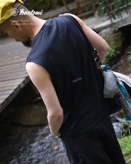 米富繊維×LOFTMAN Garment Dyed Border No Sleeve
