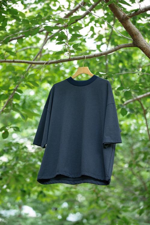 SHIPS any×MOONRAKERS MOON-TECH® nature モックネック T シャツ