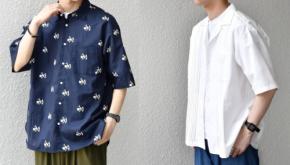 特殊な加工を施した生地&プリント。シップス エニィの夏シャツはシンプルなのに表情が豊か。