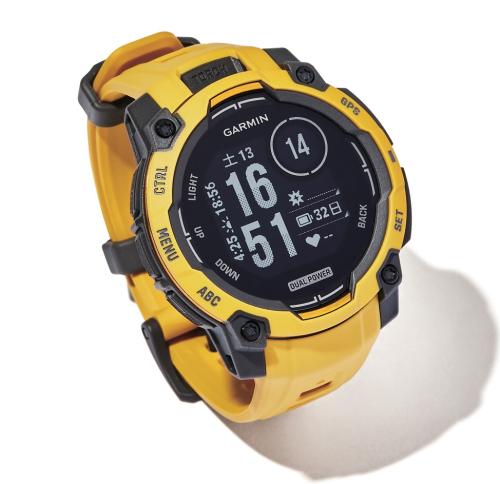 GARMIN<br /> Instinct 3 Dual Power 45mm Sunburst　￥71800（ガーミンジャパン）