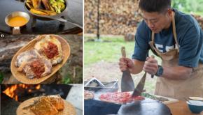料理人・栗原心平さんによる焚火料理レシピが公開! ファイヤーボウルで作る絶品メニューに舌鼓を打つ。