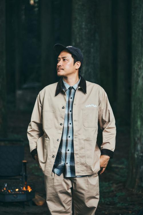 UNIVERSAL OVERALL × HILLS FIELD セットアップ ベージュ