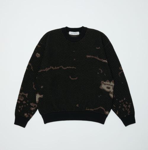 bal JACQUARD PATTERN CREWNECK SWEATER