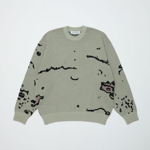 bal JACQUARD PATTERN CREWNECK SWEATER