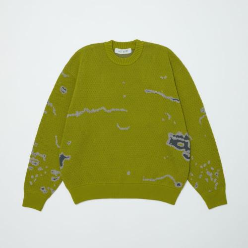 bal JACQUARD PATTERN CREWNECK SWEATER