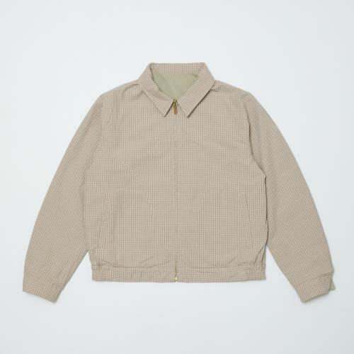 bal CORDUROY &CHECKED REVERSIBLE BLOUSON