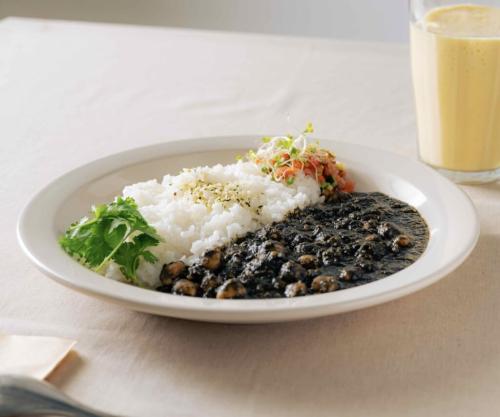 麻炭ひよこ豆カレー