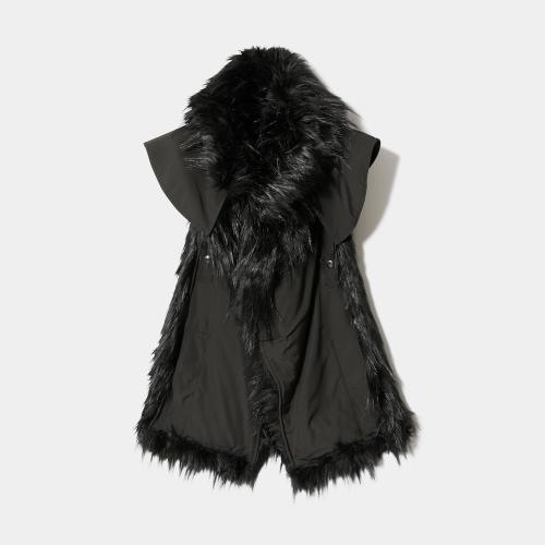 beautiful people PERTEX® twill × fur collar stole