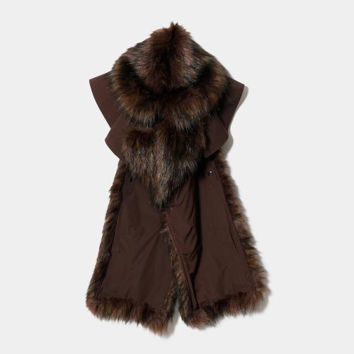 beautiful people PERTEX® twill × fur collar stole