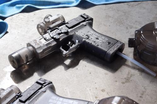 POST GENERAL_THE ELECTRIC TOY WATER GUN Model-977BK