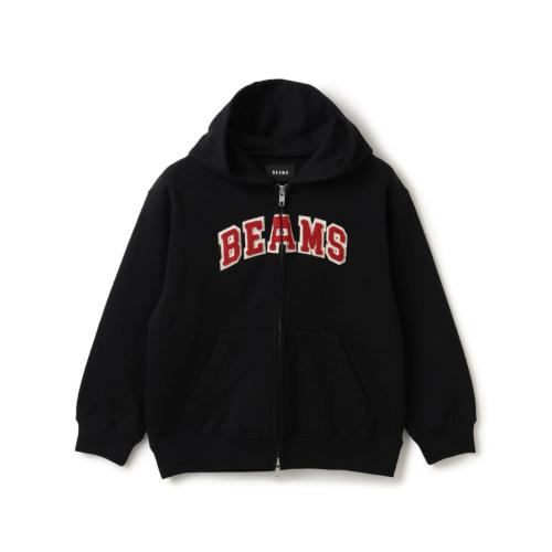 BEAMS meets こども ビームスのBEAMS ロゴ ベーシック フルジップフーディ