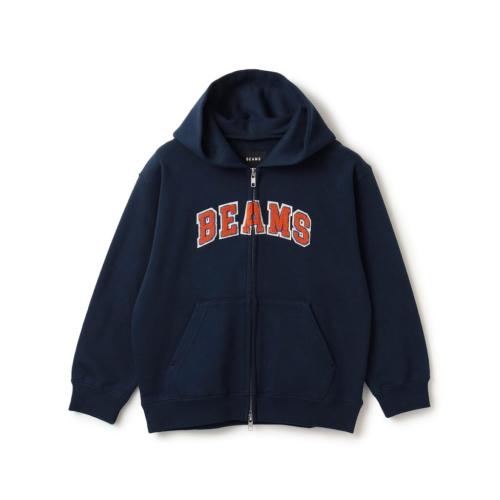 BEAMS meets こども ビームスのBEAMS ロゴ ベーシック フルジップフーディ