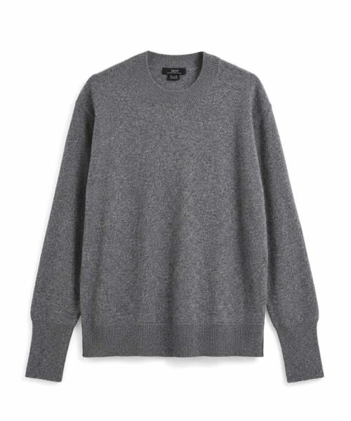 クルーネック カシミヤセーター