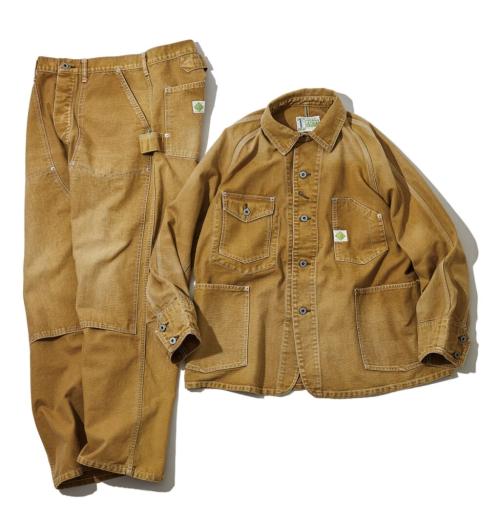 Post O'Alls<br /> Vintage Canvas Brown Bio Stone Wash<br /> Engineer’s Jacket, W-Knee Dungaree